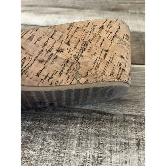 Yellow Box Braided Metallic Rhinestone Buckle Cork Wedge Sandals Size 10 - Picture 7 of 9